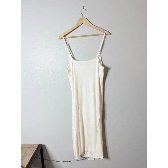 Andie The Barreta Dress Waffle Bamboo White‎ Slip Dress Midi XL - Picture 6 of 8